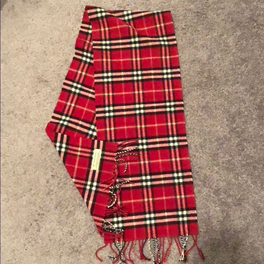 Red Burberry Scarf